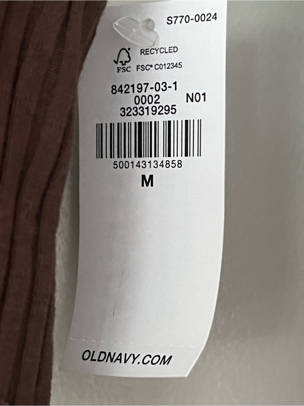 Old Navy Brown Ribbed Lace-Trim Button Down Top - Picture 4 of 7
